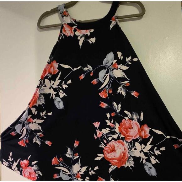 BLOOMCHIC ROSY "Blue Garden Beauty Halter Top" - Picture 1 of 5